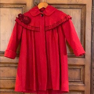 Rothschild garnet wool coat